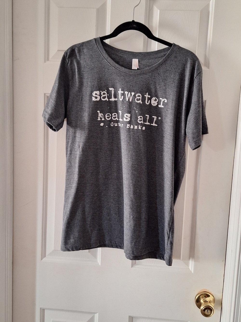 Gray 'saltwater heals all' Graphic Tee XL